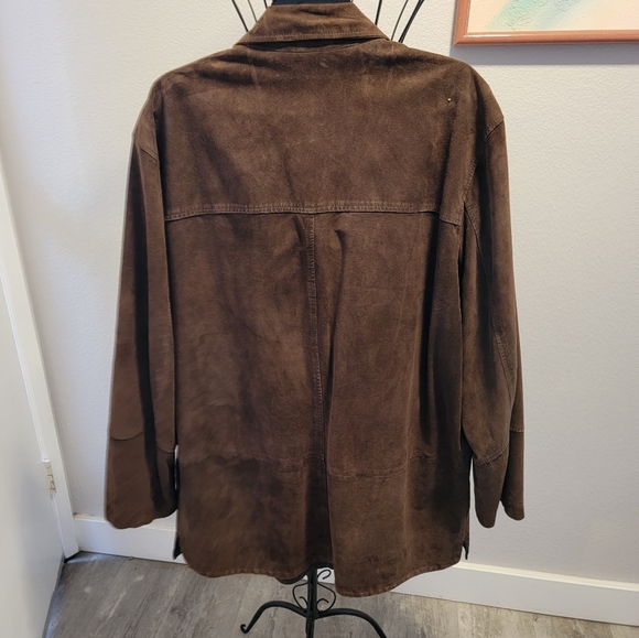Koç classic: the tobacco suede overshirt Jacket size 56 XL EUC - Picture 8 of 15